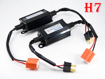 1 Pāri(2GAB) H7 Auto LED Lukturu Conversion Kit Canbus Dekoderi Loa Nav Kļūda Bez Brīdinājuma Canceler Anti-Hyper Mirgo Mirgo