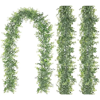 180cm Sienas karājas Eikalipta vainags vīnogulājiem, istabas dekori, zaļie, Kāzu dekorēšana plastmasas viltus augu fleur artificielle rotangpalmas