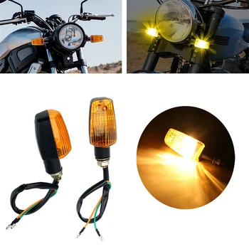 2gab Universālo Motociklu Flasher Blub Pagrieziena Signāla Lampa Motociklu Indikators Dzintara DC 12V Blinker Spuldzes Moto Piederumi