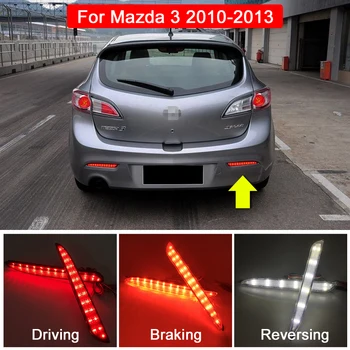 3-in-1 LED Aizmugures Buferi Reflektora Lukturi Atpakaļgaitas Rezerves Bremžu Signāllukturis Priekš Mazda 3 Mazdaspeed 3 Axela 2010 2011 2012 2013