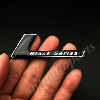 3D Black Sērijas Bagāžnieka Aizmugurē Tailgate Emblēmas Nozīmīti Decal Uzlīmes C E S SL CLS G
