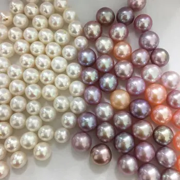 9-10mm Dabiskie Saldūdens Zaudēt Pērles naudas Sodu Netālu Apaļas Pērles Modes DIY Sieviešu Rotaslietas, Dāvanas, 3 Krāsas