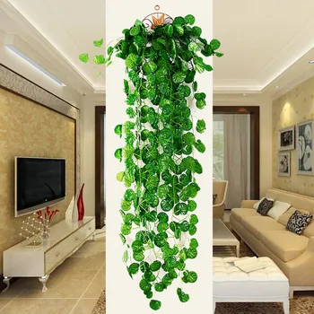 95cm Mākslīgā Karājas Viltus Augi Mākslīgie Zaļumi Zaļumi Atstāj Zāli, lai Mājās, Kāzu Dekorēšana