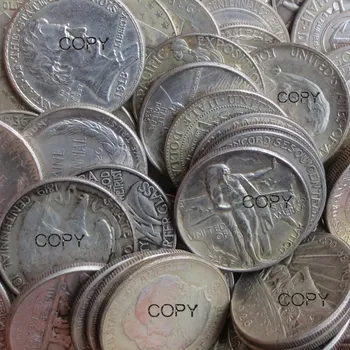 ASV 1869 - 1952 61PCS Samaisa Datuma, Tipa Piemiņas Pusi Dolārs Kopēt Monētas Sudraba Pārklājumu