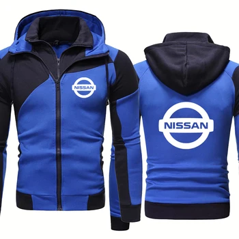 Augstas Kvalitātes Modes Vīriešu jakas NISSAN Automašīnu Logo Pavasara Rudens Izšūšanas Gadījuma Mens Viltus Divas Kokvilnas Vīriešu zip sporta Krekls