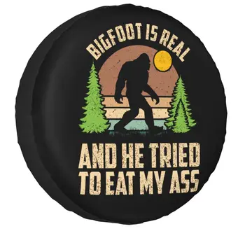 Bigfoot Ir Reāls, Un Viņš Mēģināja Ēst My Ass Rezerves Riteņa Riepu uz Lietu Bag Maisiņš Mitsubishi Pajero automašīnu Palīgierīces