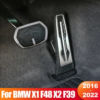 BMW X1 F48 X2 F39 2016 2017 2018 2019 2020 2021 2022 Nerūsējošā Tērauda Auto Degvielas Paātrinātājs Bremžu Pedāļi Vāka Pad Piederumi