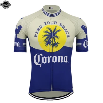 Corona alus riteņbraukšana jersey vīriešiem ar īsām piedurknēm ropa ciclismo bike wear jersey triatlona riteņbraukšana apģērbu maillot ciclismo MTB