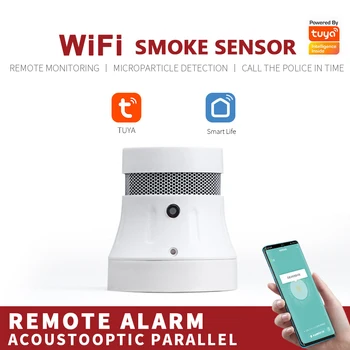 CoRui Tuya WiFi Smart Dūmu Detektora Sensors, Apsardzes Signalizācijas Sistēma Smart life/tuya App Dūmu Signalizācijas Ugunsdrošības