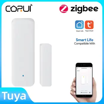 CORUI Tuya Zigbee Smart Durvju Un Logu Magnētisko Sensoru Detektoru Ierakstu Smart Home Security Aizsardzības Trauksmes Sistēmu, Alexa, Google