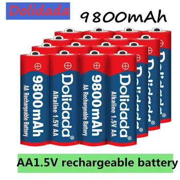 Dolidada ir 2021. Jaunu Tagu 9800 MAH akumulators AA 1.5 V Uzlādējams Jaunā Alcalinas drummey +1gb 4-cell bateriju lādētāju