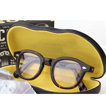 Džonijs Deps Brilles Vīrieši Sievietes Datoru Aizsargbrilles Zīmolu, Dizainu, Vintage Acetāta Optisko Briļļu Rāmis Vīriešu Biznesa Brilles Kaste
