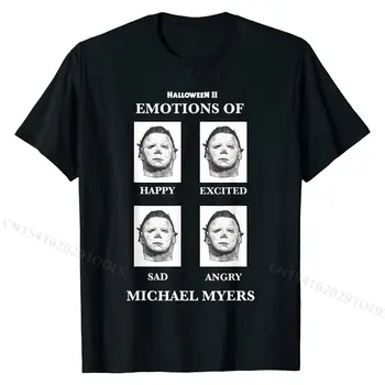 Halloween 2 Emocijas Michael Myers T-Krekls Iela Kokvilnas Vīriešu T Krekls Gadījuma Vairumtirdzniecības T Krekls