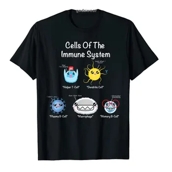 Imūnās Sistēmas Šūnas, Šūnu Bioloģija Zinātnes Humora Immunologist T-Krekls Pielāgotus Produktus Humora Smieklīgi Grafikas Tee Topi