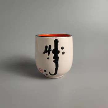 Keramikas galda piederumi Japāņu retro stila laku izstrādājumi teacups zupa norīt tases Japāņu restorāns tases