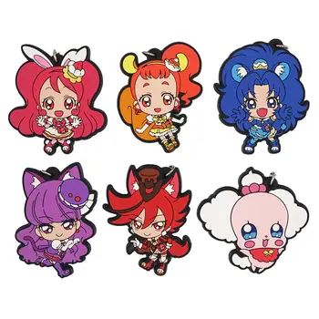 KiraKira☆Diezgan Izārstēt A La Mode Anime Precure Izārstēt Sakult Olu Krēms Gelato Macaron Chocolat Pekorin Gumijas Keychain