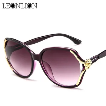 LeonLion ir 2021. Ziedu Saulesbrilles Sieviešu Slīpums Klasika Vintage Dāmas Lielgabarīta Saules Brilles UV400 Brilles Feminino