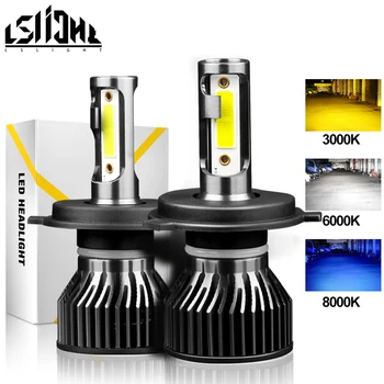 LSlight 9008 H13 LED Lukturu Spuldzes HI/LO H4 9004 9007 6000K Auto Lukturi, H1, H3, H7, H11 9005 9006 9012 Auto Miglas lukturi MINI Lampas