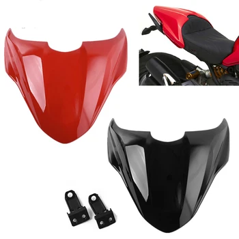 Motocikla Aizmugures Pillion Pasažieru Sēdekļa Vāku Slēgs Aptecētājs par Ducati Monster 821 Tumši 1200 S 2014. - 2020. Gadam 2018 2019 Black Red