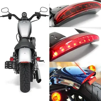 Motocikla Aizmugurējā Bremze LED Aizmugurējie bremžu Gaismu Lampas Netīrumiem Taillight Pakaļējo numura zīmju Apgaismojuma Piederumi Dekoratīvās Lampas
