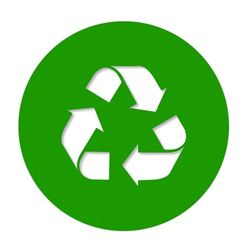 Otrreizējās pārstrādes Zīme-Vides Trash Bin Zīme Pārstrādi otrreizējās Pārstrādes Uzlīmes, Iekštelpu Āra Biroja telpas Vinila Labdarības Decal 10*10CM