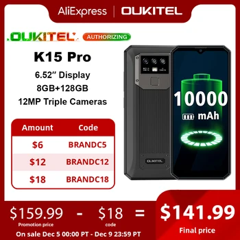 OUKITEL K15 Pro 10000mAh 8GB+128GB 6.52