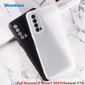 Par Huawei P Smart 2021 Želeja Pudiņš Silikona Tālrunis Aizsardzības Atpakaļ Apvalku Huawei Y7A Huawei P Smart 2021 NFC Mīksto TPU Gadījumā