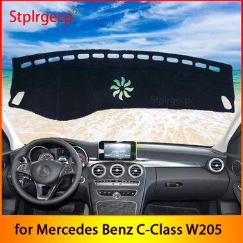 priekš Mercedes Benz C-Klases W205 Anti-Slīdēšanas Paklājiņš Paneļa Vāciņu Pad Saulessargs Dashmat Auto Piederumi C180 C200 C220 C250 C300