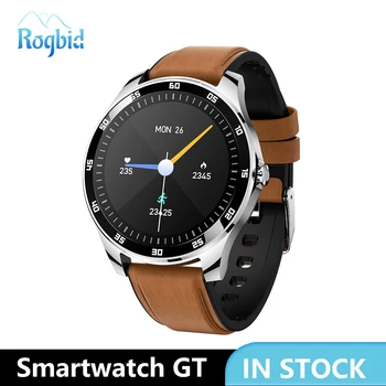 Rogbid Smartwatch GT Jaunu 2021 Touch Smart Pulksteņi Vīriešu Ūdensnecaurlaidīgs ar Metāla Rāmi Gulēt Fitnesa Tracker Pulkstenis Android, IOS