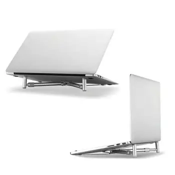 Salokāms Portatīvo datoru Stāvēt Mac Book Pro Notebook Stand Salokāms Alumīnija Sakausējuma Planšetdatora Statīvs Turētājs Klēpjdatoru Turētājs Grāmatiņa