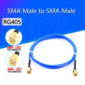 SMA SMA savienotājs taisni ANTENAS Koaksiālo kabeli SMA male SMA male RG405 086 vads Zils ādas adapteri