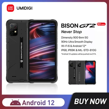UMIDIGI BISON GT2 5G /GT2 PRO 5G IP68 Android 12 Izturīgs Viedtālrunis Dimensity 900 6.5