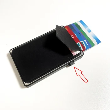 YUECIMIE Anti-theft Alumīnija + Plastmasa Smart Maku Ar Elastību Maisiņš Slim RFID Modes Pop-up Pogu Kartes Turētāju Gadījumā