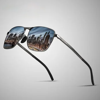 Zīmolu Vīriešu Vintage Laukumā Polarizētās Saulesbrilles UV400 Lēcas, Briļļu Aksesuāri Vīriešu Saules Brilles Par Vīriešiem/Sievietēm
